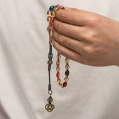 Himarry Gümüş Kazaz Püsküllü Sıkma Kehribar Tesbih - 2