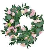 Nettenevime Yapay Çiçek Sarkan Ve Dolanan Pembe Japon Kiraz  Çiçekli Okaliptus lu Söğüt Yaprağı Yapay Sarmaşık thumbnail 2