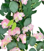 Nettenevime Yapay Çiçek Sarkan Ve Dolanan Pembe Japon Kiraz  Çiçekli Okaliptus lu Söğüt Yaprağı Yapay Sarmaşık thumbnail 3