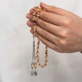 Himarry Gümüş Püsküllü Sıkma Kehribar Tesbih thumbnail 2