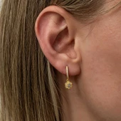 Himarry Gümüş Sallantılı Gold Minimal Çiçek Kadın Küpe thumbnail 2