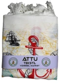 BAMBU BASKILI PEŞTEMAL GEMİ ÇAPA DESEN - 2