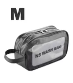 Şeffaf Seyahat Makyaj Organizeri Kozmetik Çantası 3'lü Set - 6