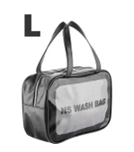 Şeffaf Seyahat Makyaj Organizeri Kozmetik Çantası 3'lü Set - 7