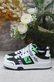 Fort Cool King Kısa Siyah Yeşil Rahat Sneaker Çocuk Ayakkabı - 3