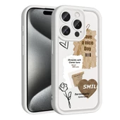 iPhone 15 Pro Max Kılıf Kamera Korumalı Baskılı Arka Yüzey Klas Kapak - 2