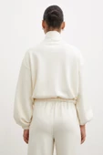 Fermuarlı Sweatshirt Ekru - 2