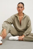 Fermuarlı Sweatshirt Çağla - 1