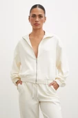 Fermuarlı Sweatshirt Ekru - 1