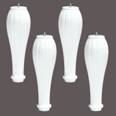 Pırlanta Plastik Sehpa Ayağı 30 cm Beyaz Renk 4 Adet Mobilya Orta Sehpası M8 Civatalı Ayak Ayaklar thumbnail 5