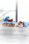 9 Parça Snowbox Mavi Kapaklı Saklama Kabı Takımı / 3 Büyük + 6 Küçük / Özel Set - 2