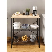 Eportatif Çok Amaçlı Mutfak Rafı Bangosu Masa Geniş Çam 1439 - 2