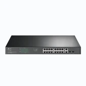 TP-LINK TL-SG1218MP 16 PORT GIGABIT+ 2X1GB RJ45/2XSFP COMBO 250 METRE POE MESAFE 250W RACKMOUNT SWITCH - 1
