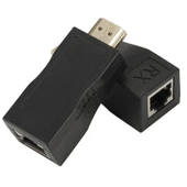 SENSEI 30 METRE HD-30 CAT6 HDMI EXTENDER İKİLİ MAVİ ADAPTÖR - 1