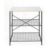 Eportatif Çok Amaçlı Mutfak Rafı Bangosu Masa Geniş Beyaz 1440 - 4