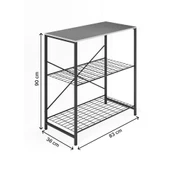 Eportatif Çok Amaçlı Mutfak Rafı Bangosu Masa Geniş Beyaz 1440 - 7