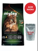Myles kısır somon yetişkin kedi maması 4 kg açık mama - 1