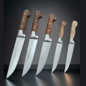 Premium Paslanmaz Çelik 5 li Kasap Ve Mutfak Bıçağı Seti E149 - 1