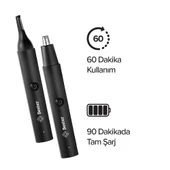 Bester NE5891 Şarj Edilebilir Su Geçirmez Kulak Burun Tüy Makinesi - 4