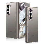 Galaxy Z Fold 6 Kılıf Titanyum Metal Tasarımlı  Kıpta Caz Kapak - 6