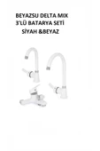Bereket Hırdavat Beyazsu Beyazsu Deltamıx Batarya Serisi Siyah&Beyaz - 2