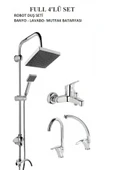 Bereket Hırdavat Beyazsu Yağmurlama Robot Duş - Banyo - Lavabo - Mutfak Full Mıx Kuğu 4’Lü Set Musluğu Bataryası - 1