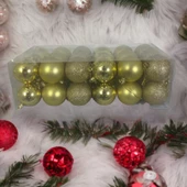 T.Concept Yılbaşı Süsü Çam Ağacı Topu 36’lı Noel Küresi 6 Cm Gold Renk - 2