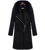 Kışlık Kürklü Kaşe Kadın Kaban - 1