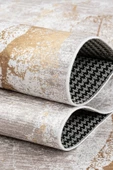 Bianca Vl Eco Dijital Baskı Makinada Yıkanabilir Kaymaz Taban Dekoratif Halı Bej-gold - 1