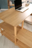 ÇMD ÇAKIR MOBİLYA Legno Çalışma Masası: Minimalist Mdf, Ahşap Ayak Ve Yazıcı Rafı - 5
