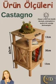 ÇMD ÇAKIR MOBİLYA DEKORASYON Castagno Komodin: Minimalist Mdf Ve Ahşap Tasarım H:60 X 39 X 39 - 2