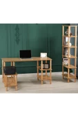 ÇMD ÇAKIR MOBİLYA Legno Çalışma Masası: Minimalist Mdf, Ahşap Ayak Ve Yazıcı Rafı - 4