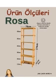 ÇMD ÇAKIR MOBİLYA Rosa Kitaplık: Minimalist Mdf Ve Ahşap Tasarım 174cm X 80cm - 2