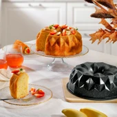 Schafer Black Stone Pırıltı Döküm Kek Kalıbı 1 Parça-Siyah - 1