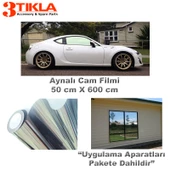 3 Tıkla Oto/Ev Cam Filmi 50cmx600cm Aynalı - 1
