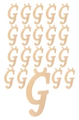 Kına Atölyesi 20 Adet Karışık Pleksi Harf 4CM Gold - 3