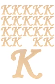 Kına Atölyesi 20 Adet Karışık Pleksi Harf 4CM Gold - 1