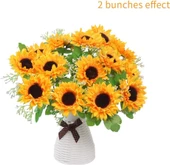 Nettenevime Yapay Çiçek Sunflower Ay Çiçeği Büyük Demet 12 Dallı 50cm thumbnail 5