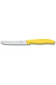Victorinox 6.7836.L118 11cm Sarı Tırtıklı Domates ve Sosis Sofra Bıçağı (7611160032355) - 6