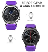 22MM Gear S3 Watch 4 -GT2 GT2E 46MM Kayış,Kordon Silikon Kayış Kordon Mor thumbnail 2