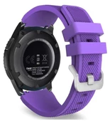 22MM Gear S3 Watch 4 -GT2 GT2E 46MM Kayış,Kordon Silikon Kayış Kordon Mor thumbnail 3
