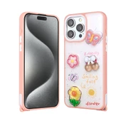 Apple iPhone 15 Pro Max Kılıf Parlayan Simli Kabartma Figürlü  Cevze Kapak - 2