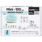Sleepy Bio Natural Premium Plus Gross Paket Bebek Bezi 2 Numara Mini 100 Adet thumbnail 2