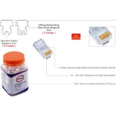 ORING MPC6U3 CAT6 PLUG U/UTP RJ45 ALTIN UÇ KONNEKTÖR 100 LÜ PAKET - 3