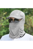 Fisherman Style Cap JF-06 Katlanır Fileli Şapka + Çıkarılabilir Yüz Koruma - 1