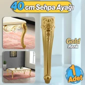 Nehir Plastik Sehpa Ayağı 40 cm Gold Renk Orta Ayak Zigon Sehpa Mobilya Masa Ayakları Altın 1 Adet - 1