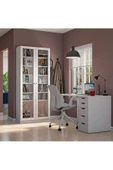 Dekorex Ktp211-C-Beyaz Cam Kapaklı Kitaplık - 3