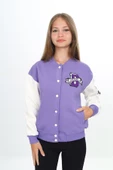 Kız Çocuk Kolej Tarz B Baskılı Ceket 7 -12 Yaş 7185 - 7