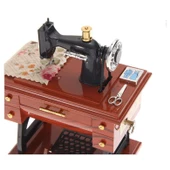 Nostaljik Dikiş Makinası Müzik Kutusu Kurmalı Müzik Kutusu Dekoratik Müzik Kutusu - 2