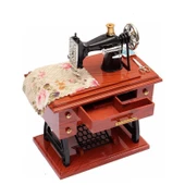 Nostaljik Dikiş Makinası Müzik Kutusu Kurmalı Müzik Kutusu Dekoratik Müzik Kutusu - 5